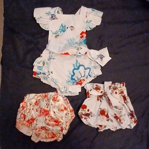 *Baby Girl Mini Summer Bundle* ☀️ 0-3 months onsie and diaper covers